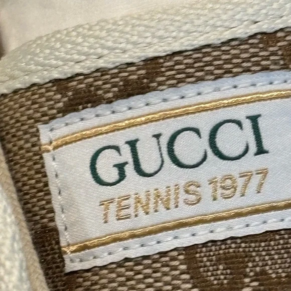 Gucci Tan Monogram Canvas Sneakers - Picture 8 of 10